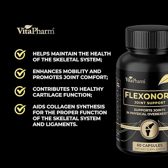 Flexonorm Joint Support Supplement – Joint Health & Mobility Support for Men & Women – 60 Capsules