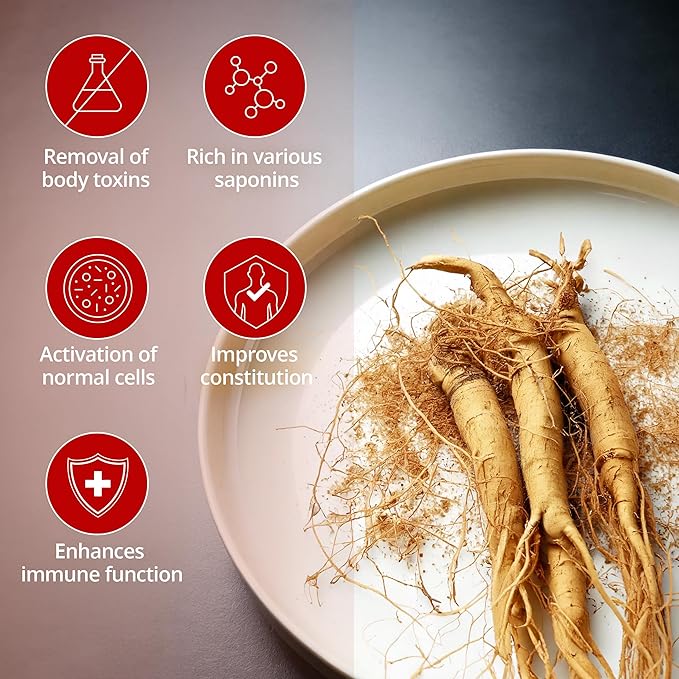 CHEONGHWA F&B Panax Ginseng Powder, 10% Ginsenoside (Total 20,000mg, 4 Month Supply), 4.23oz, +5 Year Grown Korean Red Panax Ginseng, Focus & Immune Support, Ultra-fine Powder, Non-GMO