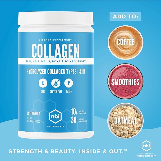 Non-GMO, Grass Fed, Unflavored, Collagen Protein Powder, Paleo- and Keto Friendly, Type I and III Hydrolyzed Collagen, Amino Acids Supplement, Pasture Raised, Dairy Free, Soy Free, Gluten Free