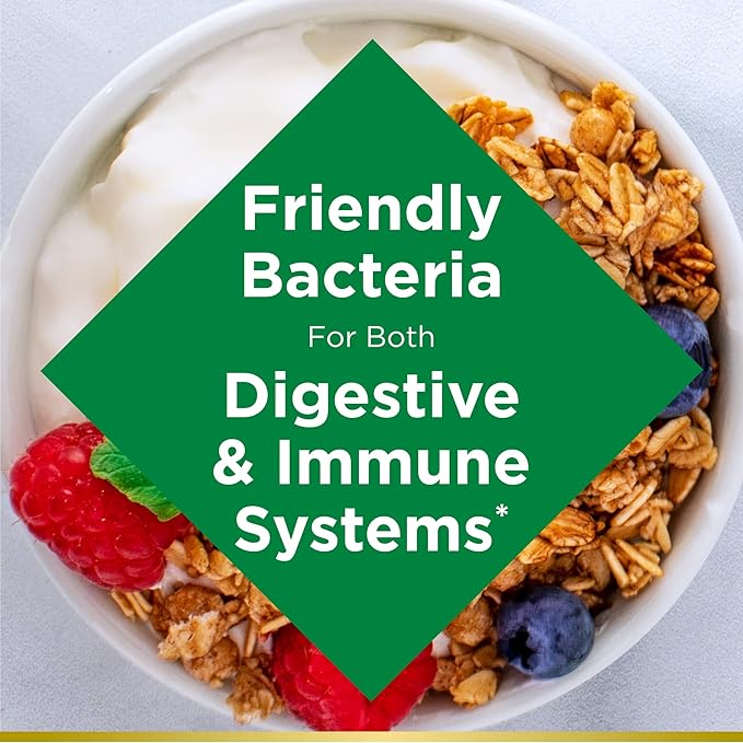 Nature's Bounty Lactobacillus Acidophilus Probiotic Supplement - Daily Probiotic for Women/Men Digestive Health, 120 Tablets
