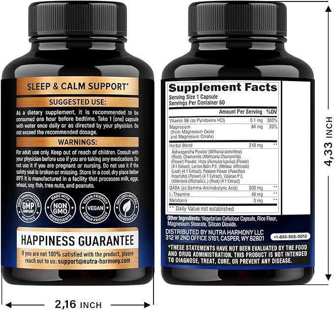 Sleeping Pills for Adults 550mg - Valerian Root for Sleep | Melatonin 3mg | L-Theanine | Magnesium - Natural Sleep Aid Supplement - Non-Habit Forming Rest Support - Made in USA - 1/Day | 60 Capsules