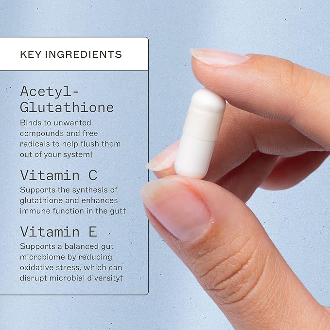 Amy Myers MD Acetyl-Glutathione - Supplement for Immune System Function Support - Antioxidant Formula Aids Against Joint Discomfort - Supplement with Vitamin C & Magnesium - 30 Capsules (30 Servings)