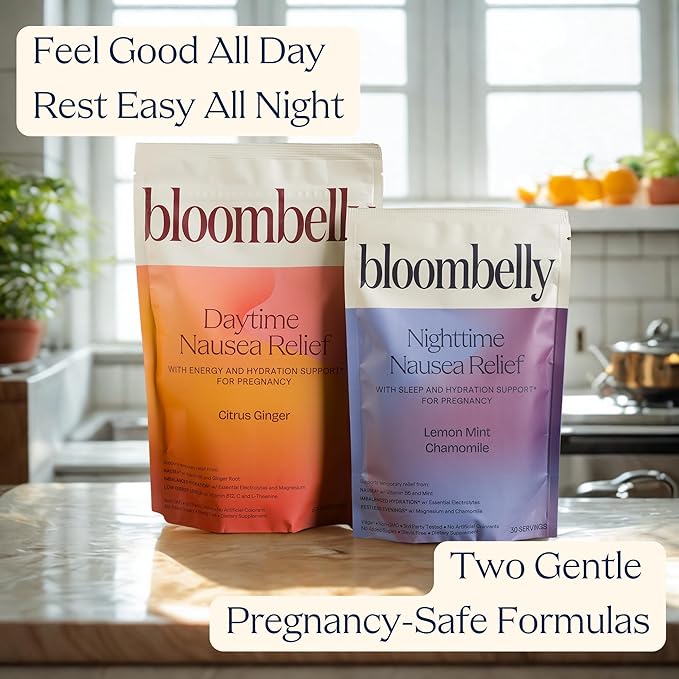 Morning Sickness + Nausea Relief. Electrolytes Hydration Support. Safe Sleep Support + Prenatal Vitamins with Magnesium, Vitamin b6. First Trimester Pregnancy Must Haves 30 Servings
