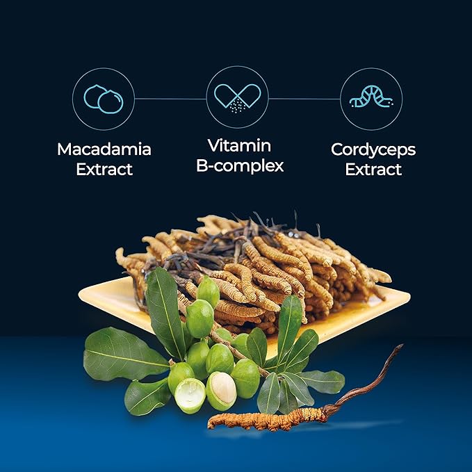 FINE JAPAN Cordyceps Plus: Premium Cordyceps Mushroom Extract and Macadamia Blend - Smart Drops Adaptogenic Mushrooms, Organic Mushroom Supplement for Energy & Immunity, Liquid Cordyceps (Pack of 10)