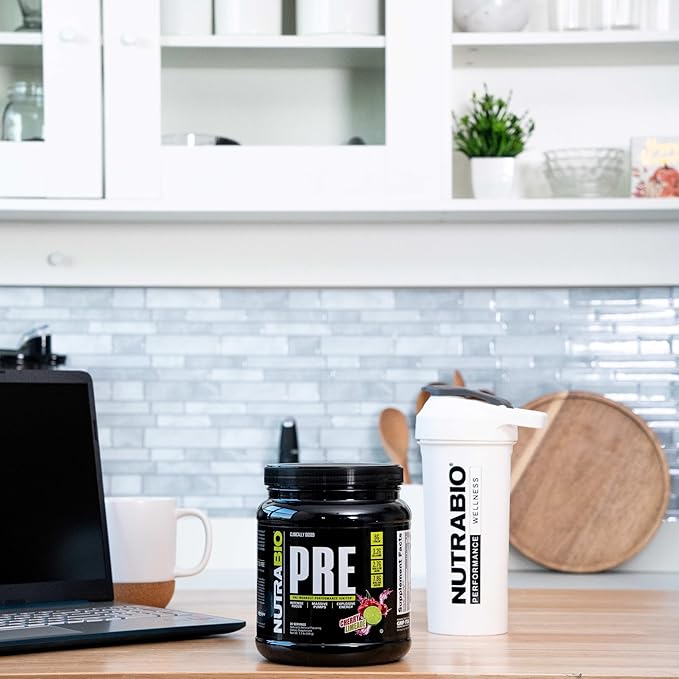 NutraBio PRE Workout Powder - Old Formula- Sustained Energy, Mental Focus, Endurance - Beta Alanine, Creatine, Caffeine, Electrolytes - 20 Servings - Cherry Limeade
