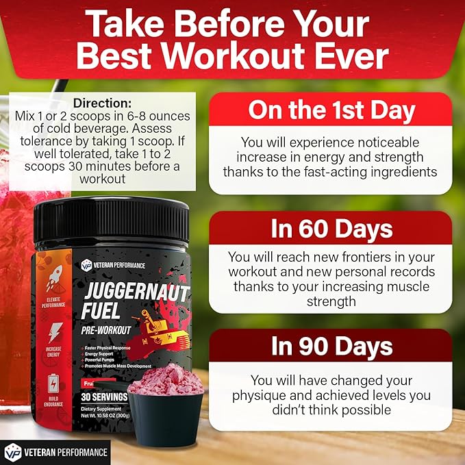Pre Workout Powder for Men and Women – Natural Pre-Workout Drink Mix – No Sugar, Zero Calorie, No Creatine, Clean – Gym Pre Workout (Fruit Punch)
