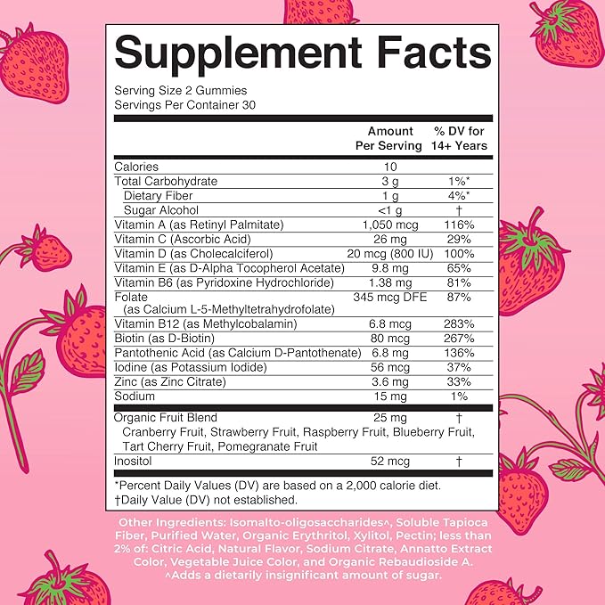 MaryRuth's Women's Multivitamin Gummies | Ages 14+ | Immune Support Daily Women's Multivitamin | Skin Health | Gummy Vitamins for Women | Sugar-Free | Vegan | Non-GMO | 60 Count