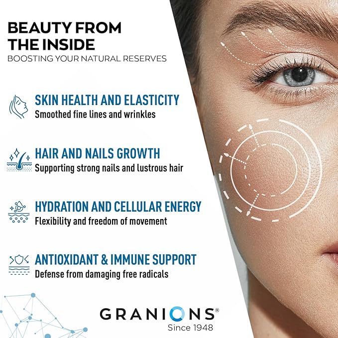 Marine Collagen Powder Supplement - Type I Hydrolyzed Marine Collagen Peptides, Protein, Biotin, Hyaluronic Acid, Vitamin C, Vital Antioxidants Complex - Skin Supplements for Women - Lemon, 9.7oz