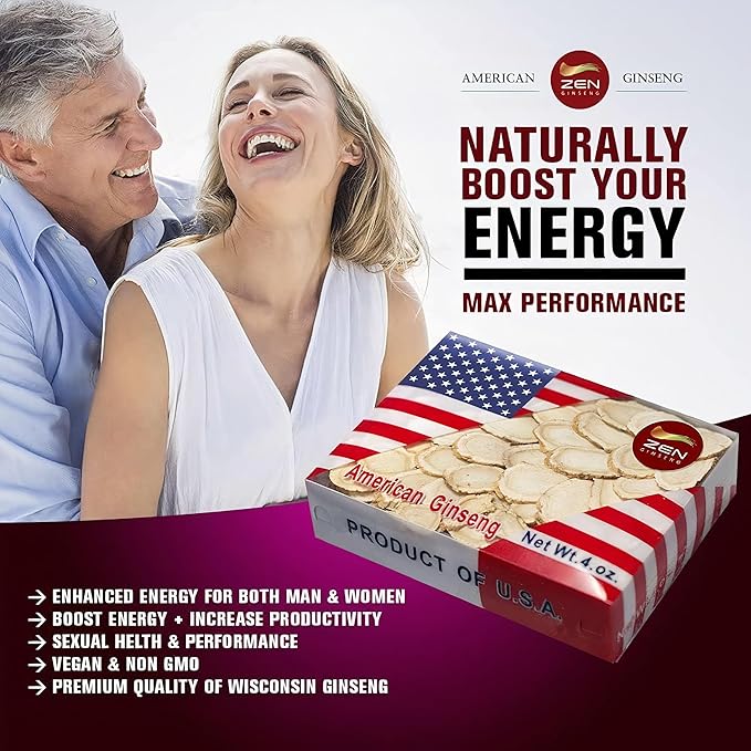4 Boxes of Hand Selected American Wisconsin Ginseng Slice (16 Oz.) - Boost Your Immune System Fast
