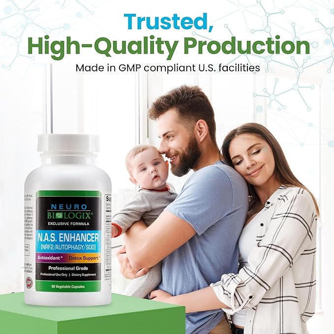 NAS Enhancer - Advanced Antioxidant & Energy Supplement – Supports Cellular Detox & Defense, Metabolic Balance & Longevity with NRF2 Activator, Turmeric, Piperine & Glutathione - 60 Veg Capsules