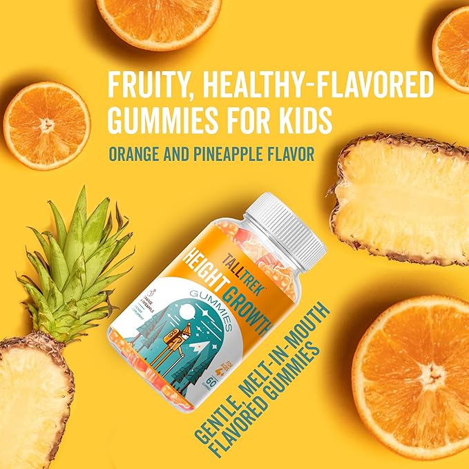 Height Growth Supplement Gummies - Growth Development Vitamins to Grow Taller with Ashwagandha Calcium Vitamin D3 K2 Zinc L-Arginine for Kids Teens Adult - Bone Strength Support Multivitamins