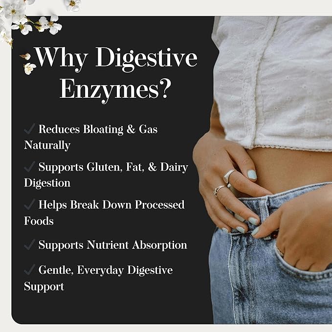 Aeva Digestive Enzymes – Anti-Bloat & Gas Relief for Dairy, Gluten, Protein & Fat – Broad-Spectrum Enzyme Formula with Single Capsule Convenience – Made in California & Functional Medicine Backed