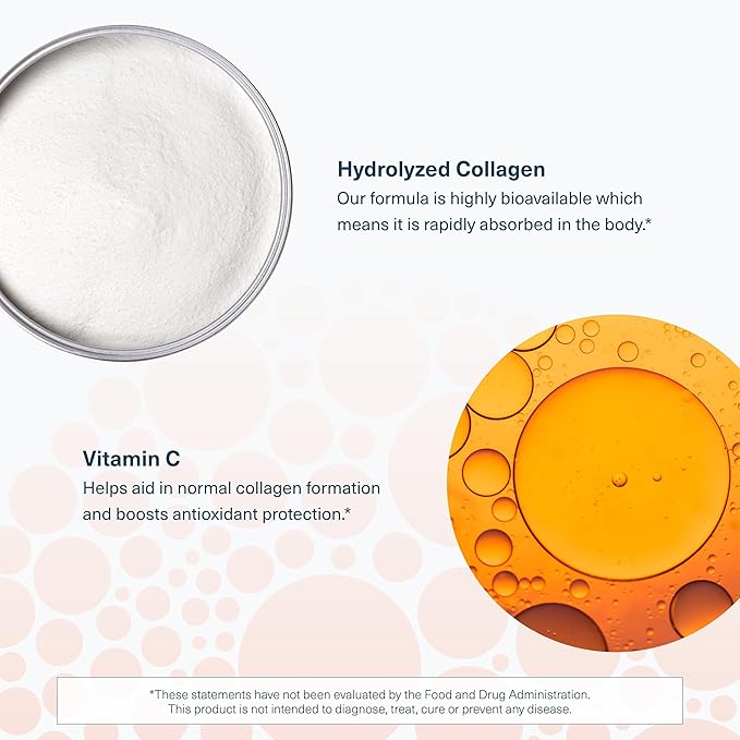 Youtheory Collagen Powder - Premium Collagen Supplement with Vitamin C & Biotin - Healthy Hair, Skin, Nails & Joints - Hydrolyzed & Highly Absorbable - Dairy, Soy & Gluten Free - Vanilla - 21 Packets