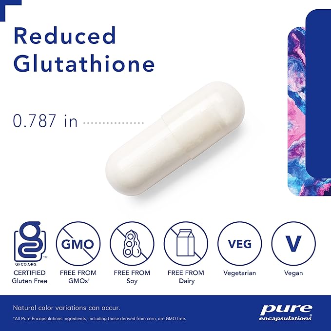 Pure Encapsulations Reduced Glutathione | Hypoallergenic Antioxidant Supplement to Support Liver and Cell Health* | 60 Capsules