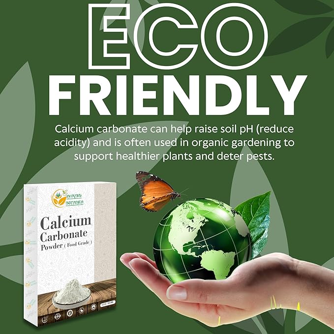 Calcium Carbonate Powder Food Grade Calcium Supplement for Cooking and Baking, Antacid, DIY Toothpaste 3.5 oz