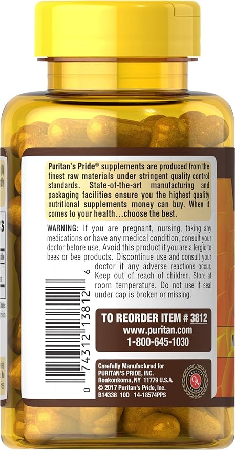 Puritans Pride Bee Propolis 500 Mg, 100 Count