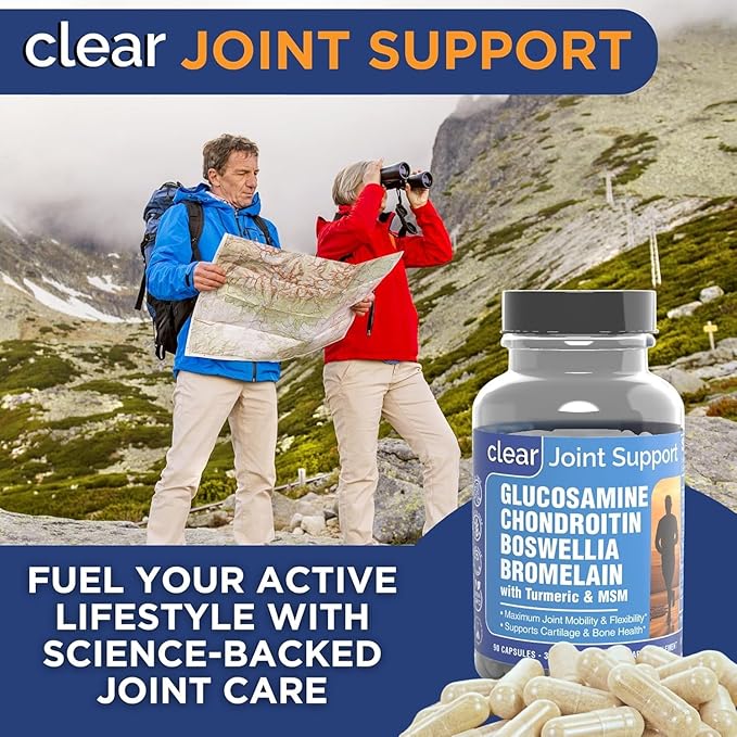 Joint Supplements for Women – Glucosamine Chondroitin MSM with Turmeric and Boswellia – Supports Bone & Joint Health, Flexibility, Mobility, Recovery & Boosts Collagen – 180 Capsules