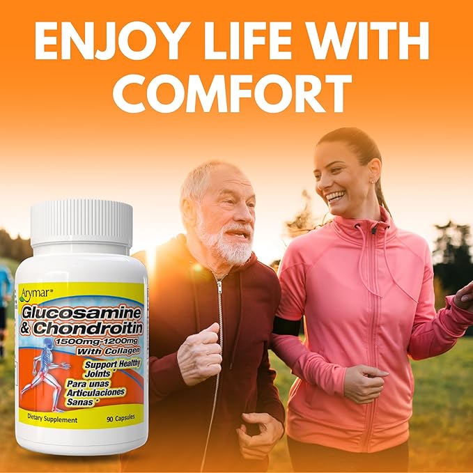 ARYMAR Glucosamine & Chondroitin with Collagen, Supports Joint Health (90 Capsules/Pack of 1)