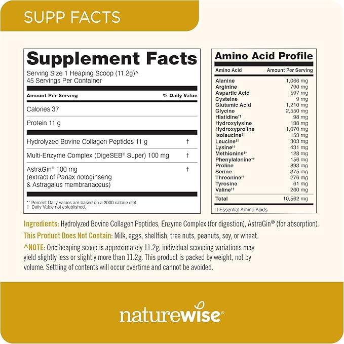 NatureWise Enhanced Collagen Peptides (45 Servings) - Hydrolyzed Type I & III + NatureWise Total Colon Care Fiber Cleanse with Herbal Laxatives, Prebiotics, & Digestive Enzymes