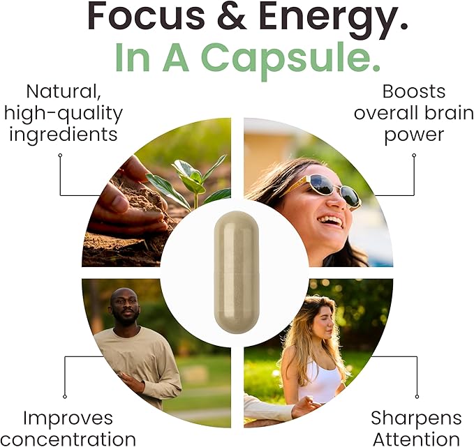 Cogniforte Brain Supplement for Memory and Focus | Enhanced Cognitive Support, Mental Clarity & Energy Booster | L-Theanine, Gingko Biloba, Taurine, Vitamin B12 & Caffeine | 90 Count