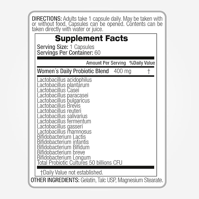 FITO MEDIC'S Lab - Probiotics for Women - 50 Billion CFU of- probiotics- 60 Days Servings s -probiotics for Digestive Health- 16 - probiotic - Blend. Promotes Digestive Balance.