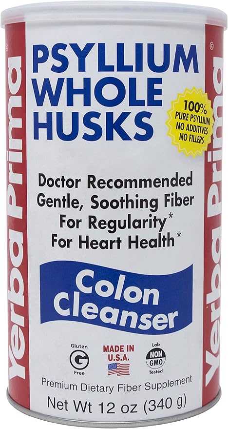 Yerba Prima Psyllium Whole Husks Colon Cleanser, 12 Ounce (Pack Of 3)