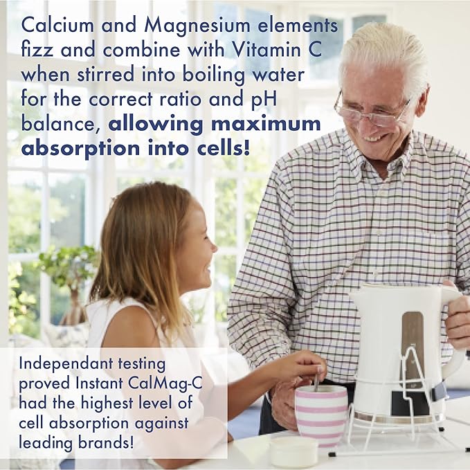 Instant Cal Mag C – Fast-Acting, Absorbable Calcium, Magnesium and Vitamin C – Replenishes Calcium & Magnesium, Enhances Body Function & Helps Prevent Depletions – Improved Sleep