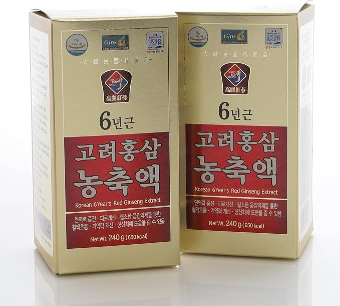 240g(8.5oz), 100% Pure Korean 6years Root Red Ginseng Extract, Saponin, Panax