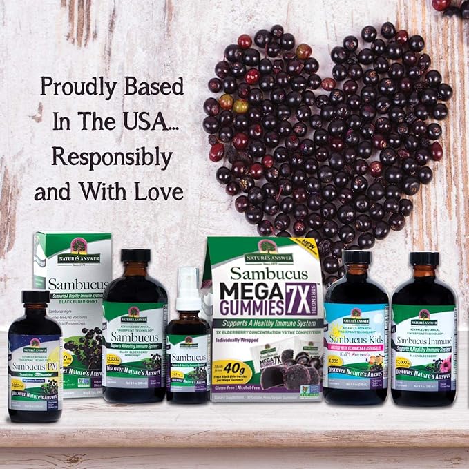 Nature's Answer Kids Sambucus Chewables Black Elderberry with Vitamin C and Zinc