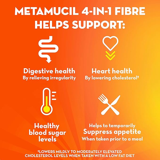 Metamucil Smooth Texture Fibre, Unflavoured - Sugar Free, 660g,Powder,14256 units