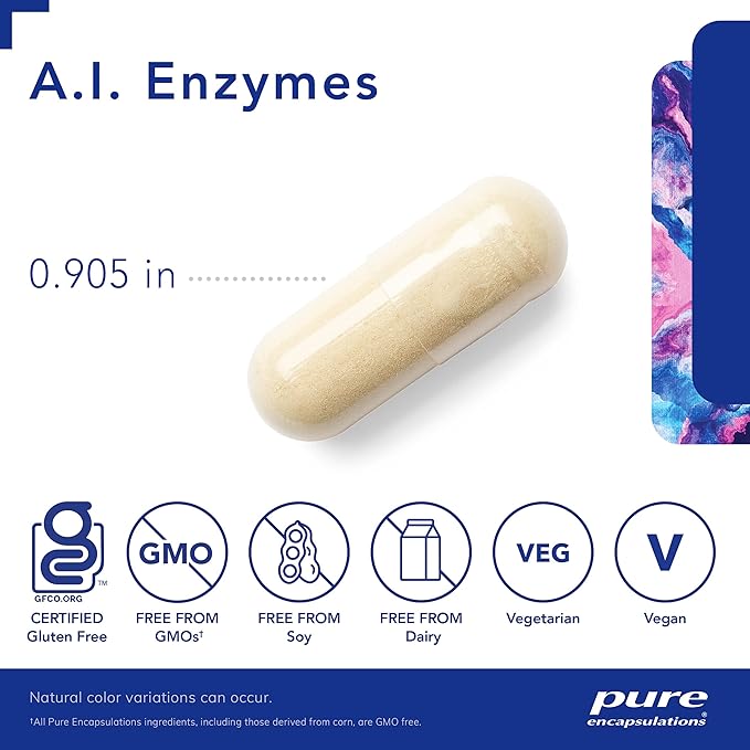 Pure Encapsulations A.I. Enzymes | Balanced Plant Enzyme Formula for Joint, Muscle and Digestive Support | 120 Capsules