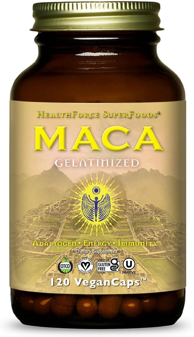 HEALTHFORCE SUPERFOODS Gelatinized Maca - 120 VeganCaps