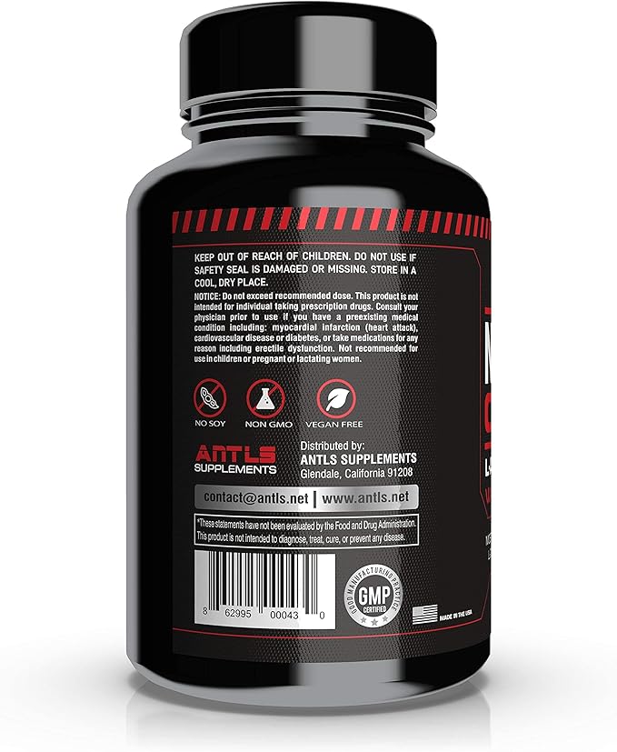 Nitric Oxide Supplement Booster Complex L Arginine 4000mg,L Citrulline, AAKG,Beet Root,Pre Workout Pills,Muscle Bulider,Growth,Pumps,180 Capsules