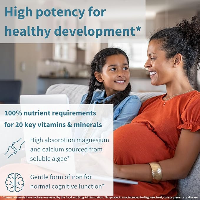 Igennus Methylated Prenatal Multivitamin for Women, Folate for MTHFR, High Absorption, Clean Label, Gentle Iron, Choline, Calcium & Magnesium, Vegan Pregnancy Vitamins, Halal, Non-GMO, 60 Tablets x6