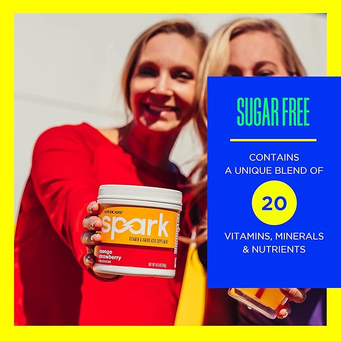 AdvoCare Spark Vitamin & Amino Acid Supplement - Focus & Energy Drink Powder Mix with Vitamin A, B-6, C & E - Also Includes L-Carnitine & L-Tyrosine - Mango Strawberry - 10.5 oz