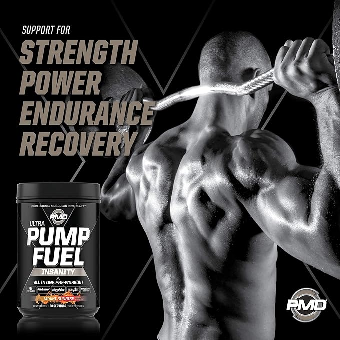 PMD Sports PMD Sports Ultra Pump Fuel Insanity - Pre Workout - Miami Sunrise (30 Servings) & PMD Sports Omega Cuts Elite Thermogenic Fat Burner (90 Softgels)