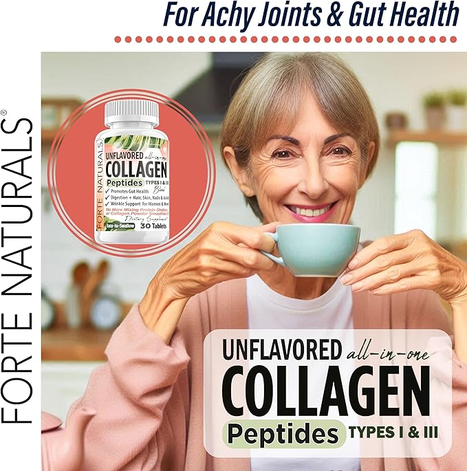Collagen Peptide Pills 100 Tablets Protein Supplements NO More Mixing Powder Shakes Easy to Swallow Collagen Peptides Powder Pills Protein Capsules Keto
