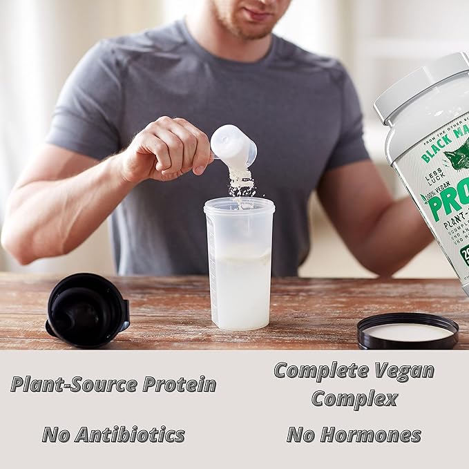 Worldwide Nutrition Bundle:Black Magic Multi-Source Protein Whey, Egg & Casein Complex with Enzymes & MCT Powder Pre Workout & Post Workout Vegan Choco Ice Cream 24g Protein 2LB & Key Chain