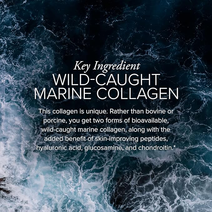 Serovital Skin Brilliance - Marine Collagen Peptides Powder - Hydrolyzed Type I & II Fish Collagen - Skin, Hair & Nails – 20 Packets