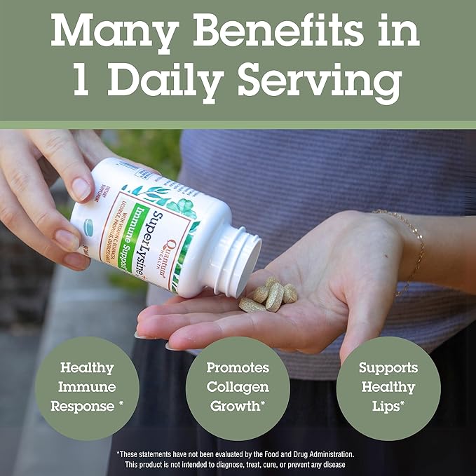 Quantum Health Super Lysine+ / Advanced Formula Lysine+ Immune Support with Vitamin C, Echinacea, Licorice, Propolis, Odorless Garlic (90 Tablets)