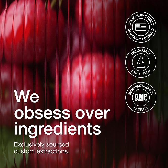 Tart Cherry Capsules - Ultra High Potency 52:1 Extract - Highly Concentrated - Third-Party Lab Tested for Purity & Quality - 120 Capsules