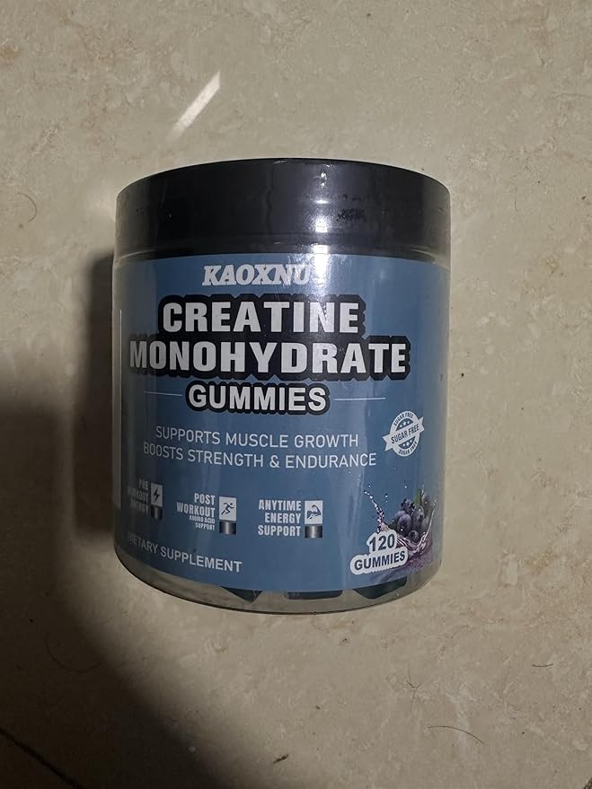 2 Pack Creatine Monohydrate Gummies 5000mg for Men & Women, 120 CT Chewable Creatine Monohydrate for Muscle Support, Energy Boost, 5g of Creatine Monohydrate per Serving - Sugar Free,Vegan