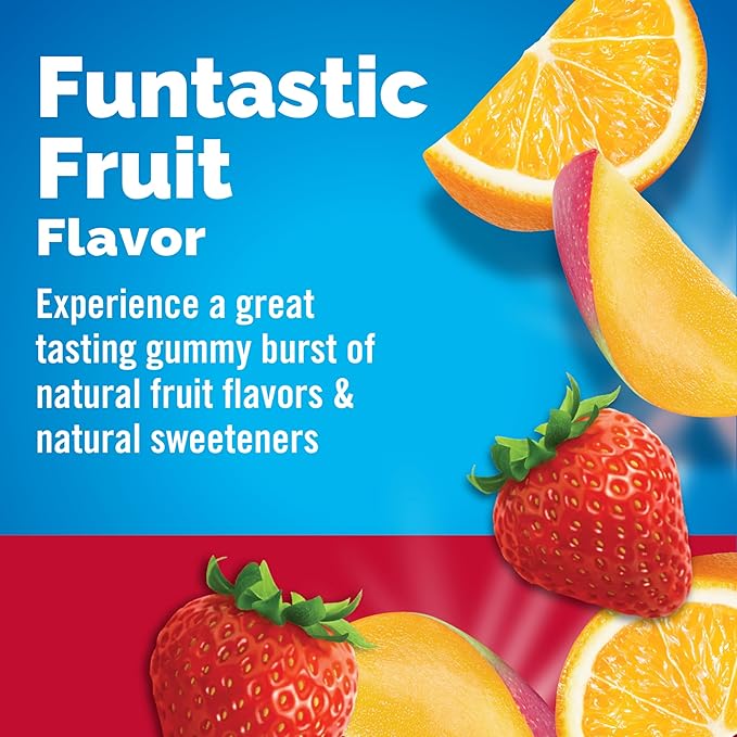 Emergen-C Kidz Immune+ Immune Support Dietary Supplements, Flavored Gummies with Vitamin C, B Vitamins and Vitamin D for Immune Support, Fun-Tastic Fruit Flavored Gummies - 44 Count