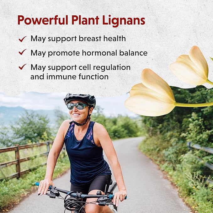 Brevail Plant Lignan Extract Capsules, Proactive Breast Health Supplement with 50 mg SDG Lignans from Flax Seed Hulls for Healthy Estrogen Balance and PMS Mood Support Pills, 30 Count