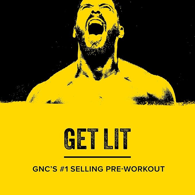 BEYOND RAW LIT Pre Workout Powder Supplement for Men and Women, Energy, Focus, Endurance, Pumps, Nitric Oxide Boost, 250mg Caffeine, Creatine, Beta Alanine, Blue Raspberry 30 Servings