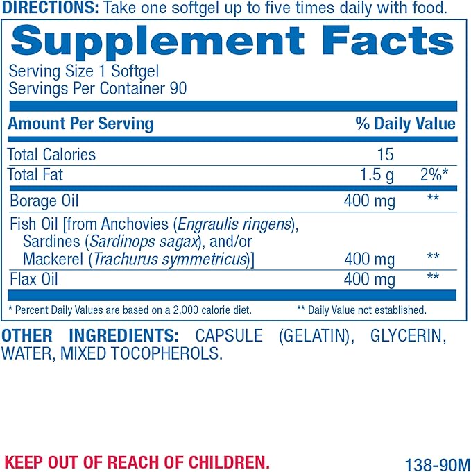 Fish Oil Omega 3 6 9 Supplement - Full Spectrum Clinical Formula Fish Oil Pills with Omega-3 Fatty Acids EPA & DHA plus GLA ALA Oleic Acid and More for Brain Heart & Overall Health - 90 Day Supply