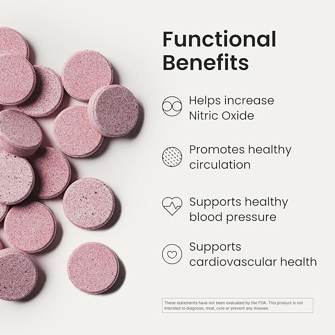 HumanN Neo40 Daily Heart & Blood Circulation Supplements to Boost Nitric Oxide - Supports Blood Pressure - from Maker of SuperBeets -Includes 30 Dissolvable Tablets - Tasty Fruity Flavor