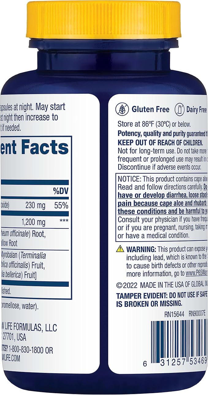 Renew Life Detox Cleanse More, Reduces Bloating and Restores Regularity, Overnight Constipation Relief, Soy, Dairy and gluten-free, 100 Capsules