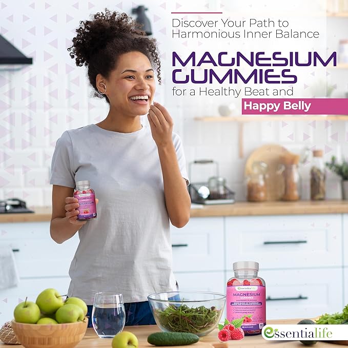 Magnesium Gummies Pure Magnesium 100mg per Serving for Sleep and Clam - 850mg Blend of Magnesium Glycinate Citrate - Wake Up Energized with Magnesium Supports Digestion - 60 Count