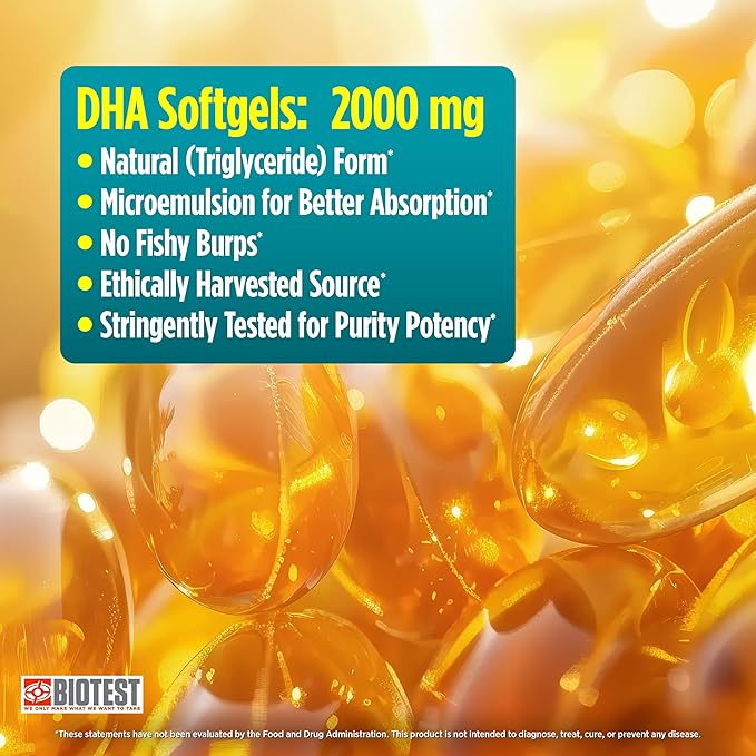 Biotest Flameout DHA-Rich Fish Oil - 4200 mg Omega 3-180 Softgels (60 Day Supply)